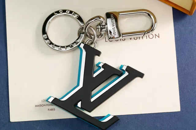 Louis Vuitton LV Iconic Charm Black Blue Layered Monogram 3D Sculpted Pendant Crossbody Bag 7