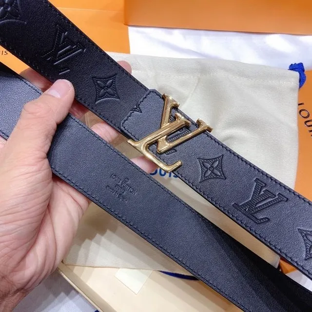 Louis Vuitton LV Initiales Black Leather Belt 2