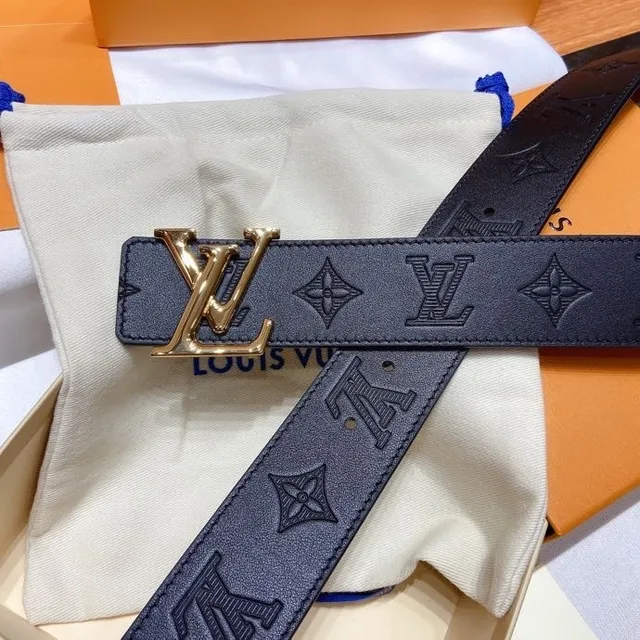 Louis Vuitton LV Initiales Black Leather Belt 3