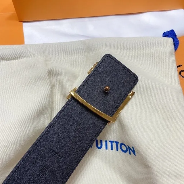 Louis Vuitton LV Initiales Black Leather Belt 4