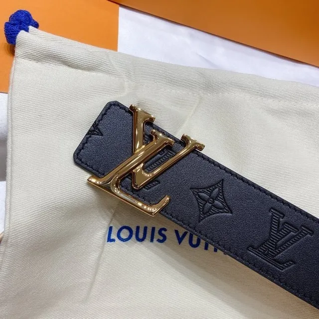 Louis Vuitton LV Initiales Black Leather Belt 5