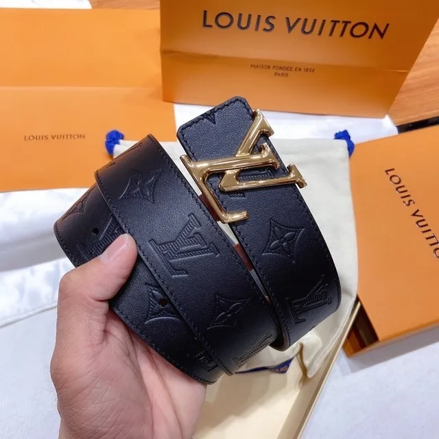 Louis Vuitton LV Initiales Black Leather Belt 7