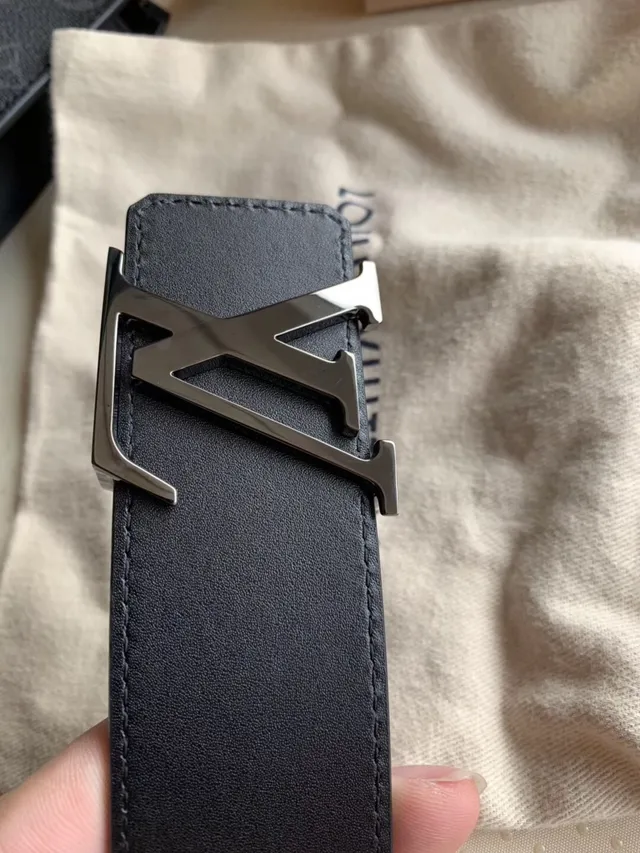 Louis Vuitton LV Initiales Dark Gray Leather Belt 3