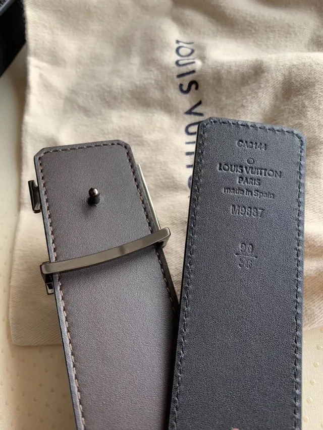 Louis Vuitton LV Initiales Dark Gray Leather Belt 4