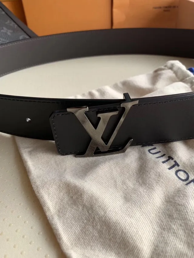 Louis Vuitton LV Initiales Dark Gray Leather Belt 6