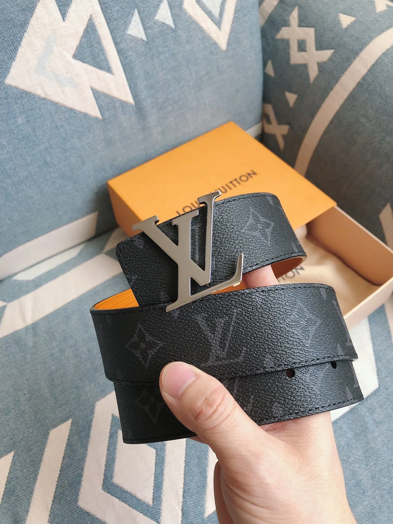 Louis Vuitton LV Initiales Monogram Leather Belt 6