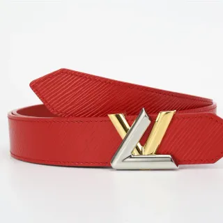 Louis Vuitton LV Initiales Red Epi Leather Belt