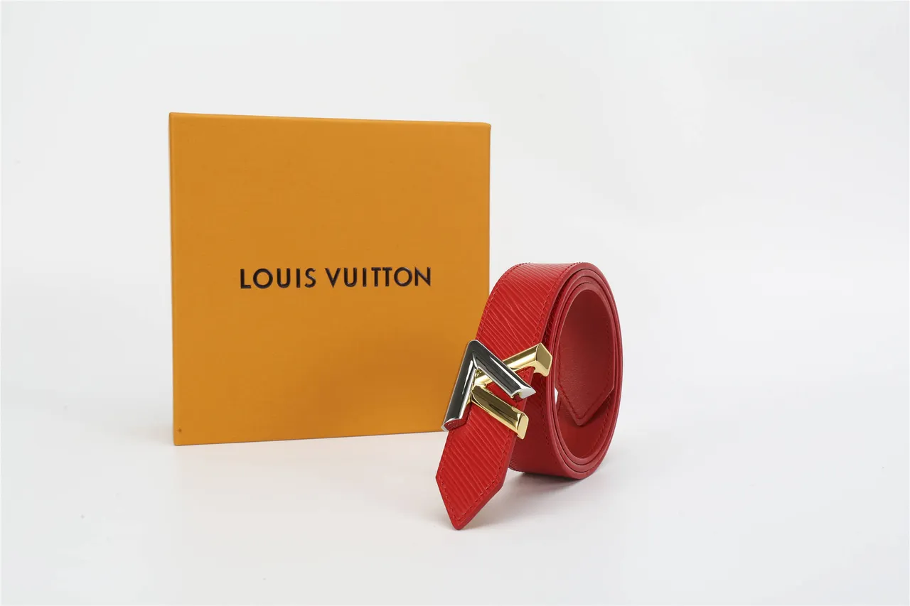 Louis Vuitton LV Initiales Red Epi Leather Belt 5