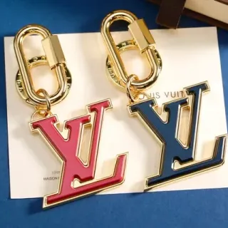 Louis Vuitton LV Logo Red Navy Enamel-Filled Monogram Gold-Tone Metal Bracelet