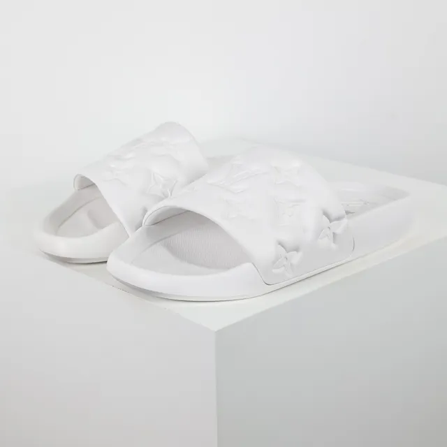 Louis Vuitton LV Slide White Molded Monogram Slippers 2