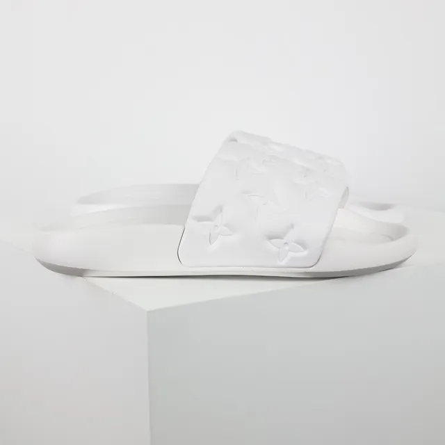 Louis Vuitton LV Slide White Molded Monogram Slippers 3