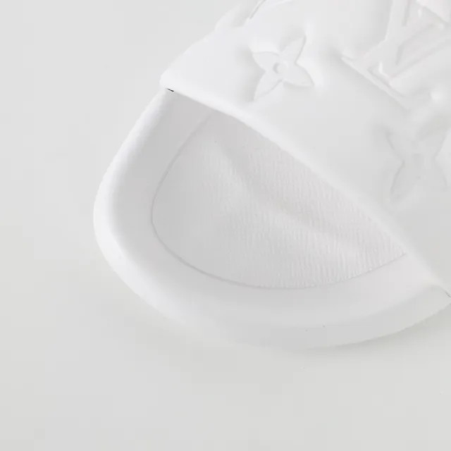 Louis Vuitton LV Slide White Molded Monogram Slippers 5
