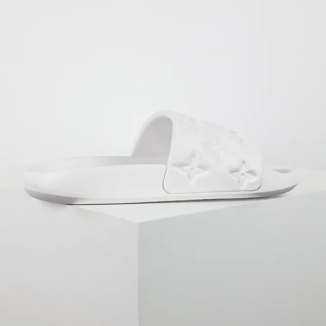Louis Vuitton LV Slide White Molded Monogram Slippers 7