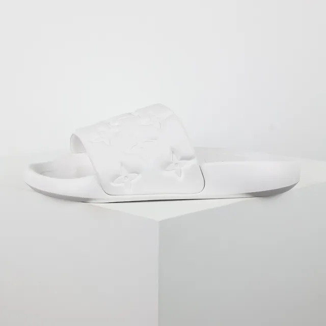 Louis Vuitton LV Slide White Molded Monogram Slippers 9