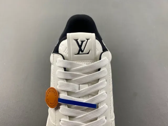 Louis Vuitton LV Trainer Beige Black Embossed Monogram Leather Low-Top Lace-Up Lifestyle Sneakers 6