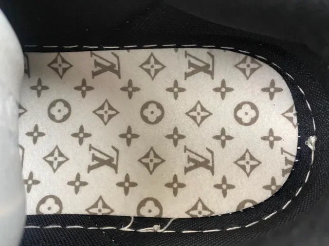 Louis Vuitton LV Trainer Beige Black Embossed Monogram Leather Low-Top Lace-Up Lifestyle Sneakers 8