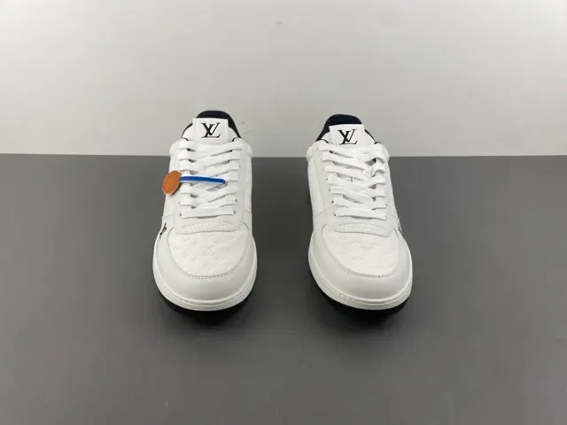 Louis Vuitton LV Trainer Beige Black Embossed Monogram Leather Low-Top Lace-Up Lifestyle Sneakers 11