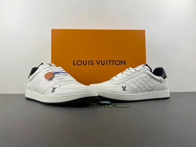 Louis Vuitton LV Trainer Beige Black Embossed Monogram Leather Low-Top Lace-Up Lifestyle Sneakers 13