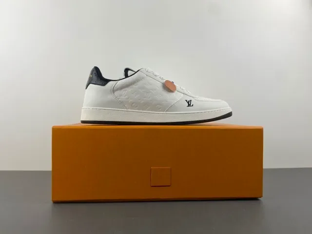 Louis Vuitton LV Trainer Beige Black Embossed Monogram Leather Low-Top Lace-Up Lifestyle Sneakers 15