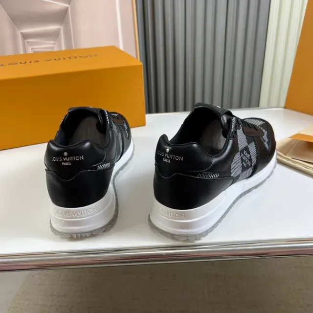 Louis Vuitton LV Trainer Black White Leather And Technical Weave Upper Chunky Midsole Lifestyle Sneakers 7