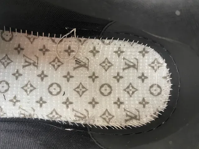 Louis Vuitton LV Trainer Black White Monogram-Print Denim Upper Sculpted Midsole Lifestyle Sneakers 8