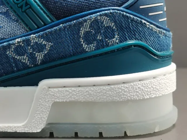 Louis Vuitton LV Trainer Chaussures Lifestyle Bleu Denim Monogram Tige Double bretelle Jaula 10
