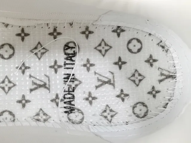 Louis Vuitton LV Trainer Blue White Monogram Jacquard Upper Striped Pattern Lifestyle Sneakers 2