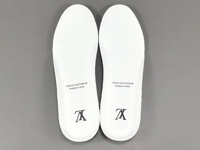 Louis Vuitton LV Trainer Blue White Monogram Jacquard Upper Striped Pattern Lifestyle Sneakers 3
