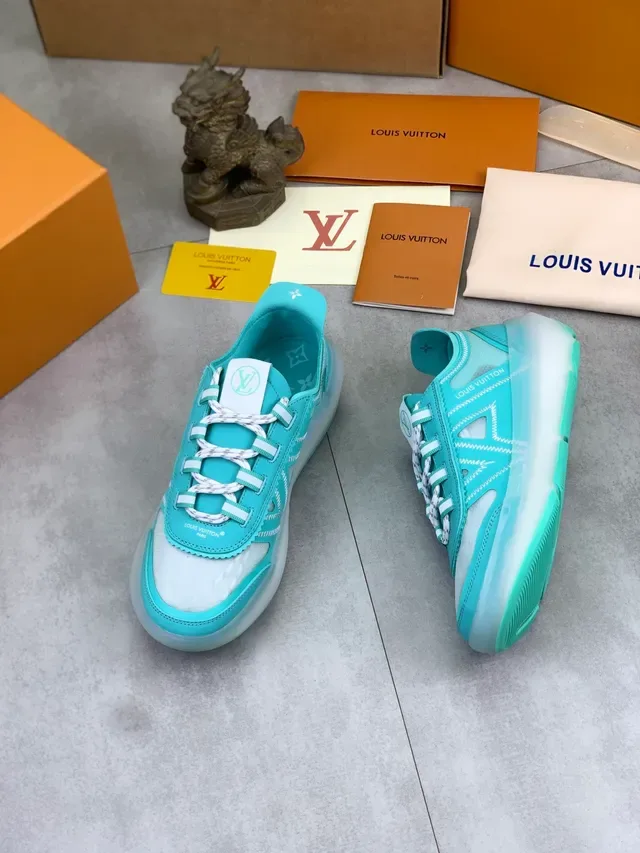 Louis Vuitton LV Trainer Chaussures Lifestyle Bleu Blanc Turquoise Colorway Synthétique Stratifié 5