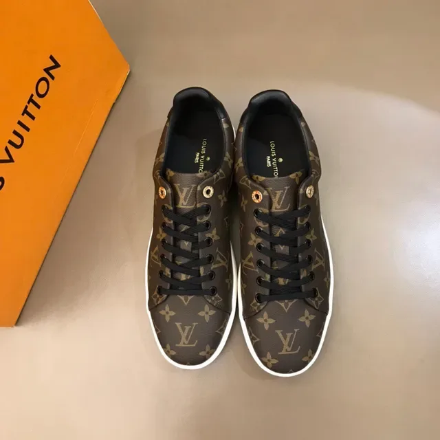 Louis Vuitton LV Trainer Marron Noir Monogram Canvas Cuir Contrefort Talon Sneakers Lifestyle 9
