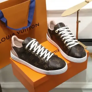 Louis Vuitton LV Trainer Marrón Blanco Monogram Lona Cupsole Estilo de vida Sneakers