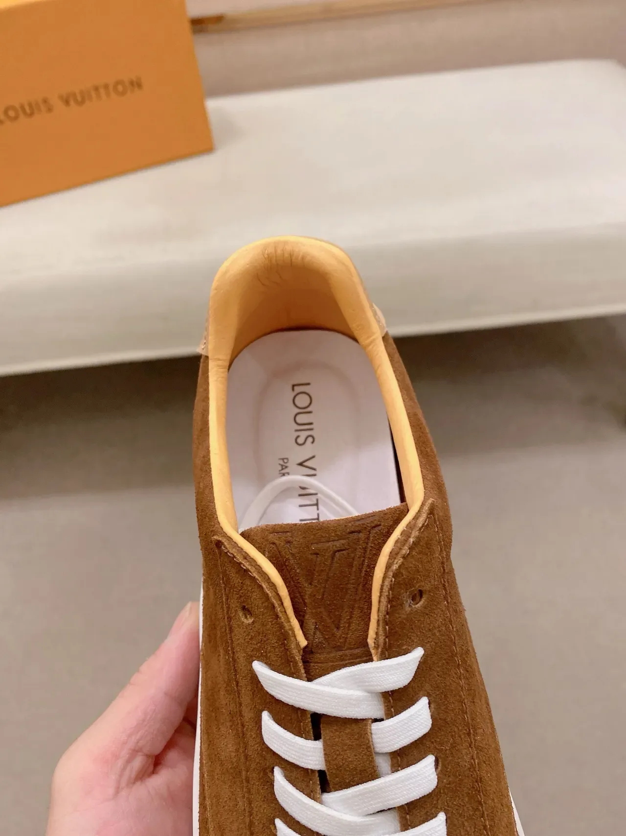 Louis Vuitton LV Trainer Baskets Lifestyle Marron Blanc Ante Supérieure Semelle Plateforme 4