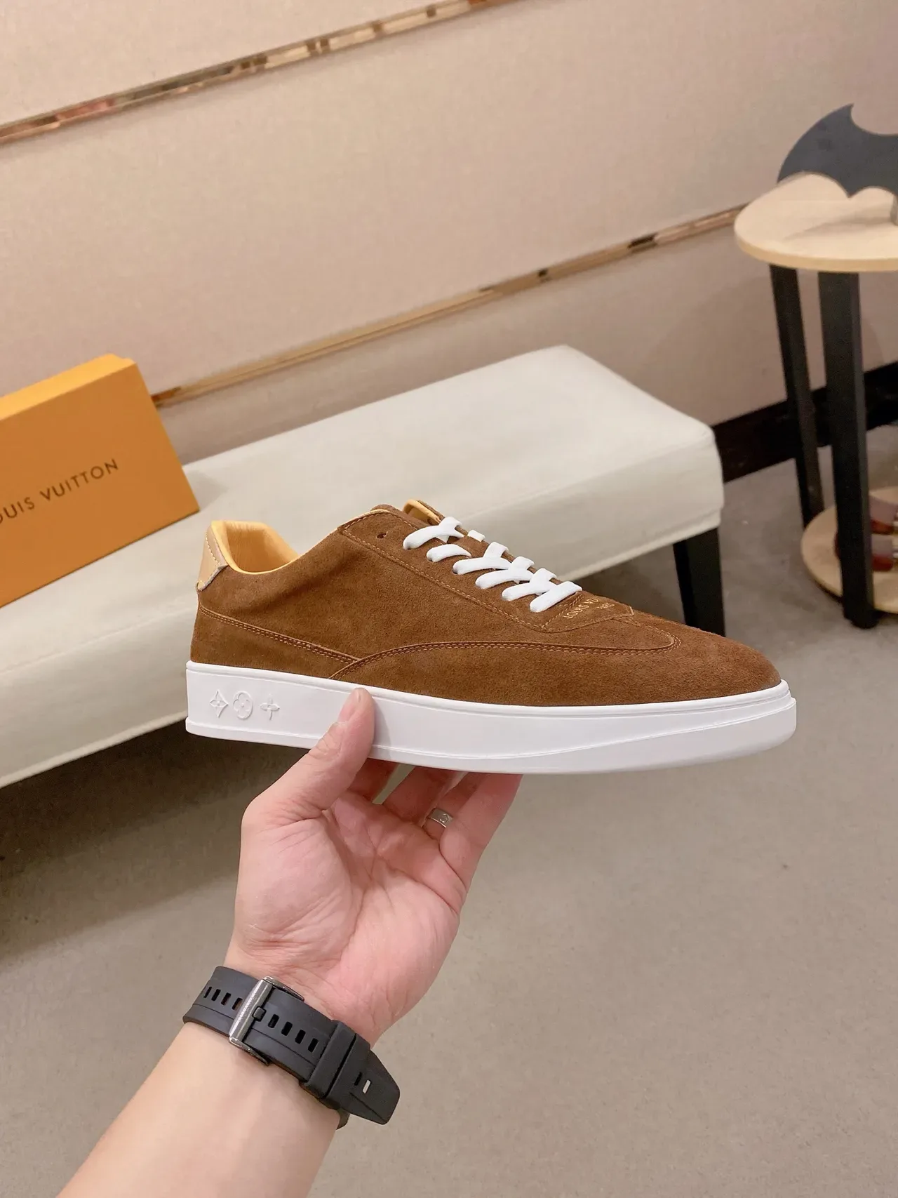 Louis Vuitton LV Trainer Baskets Lifestyle Marron Blanc Ante Supérieure Semelle Plateforme 5