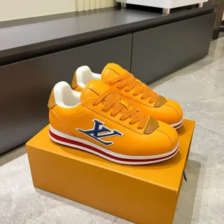 Louis Vuitton LV Trainer Zapatillas Lifestyle de Cuero Naranja