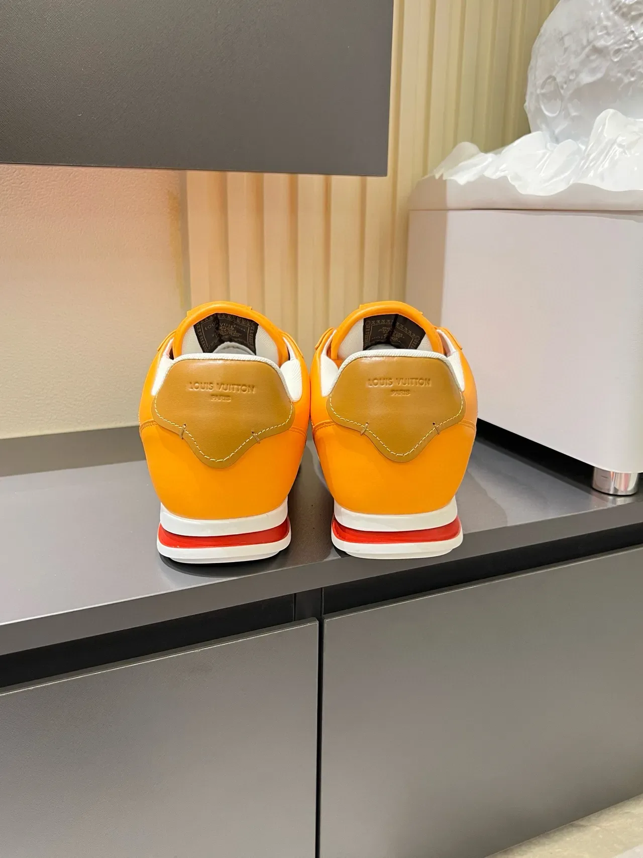 Louis Vuitton LV Trainer Orange Leather Lifestyle Sneakers 9