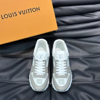 Louis Vuitton LV Trainer White Beige Low-Top Mesh-and-Leather Panelled Lifestyle Sneakers