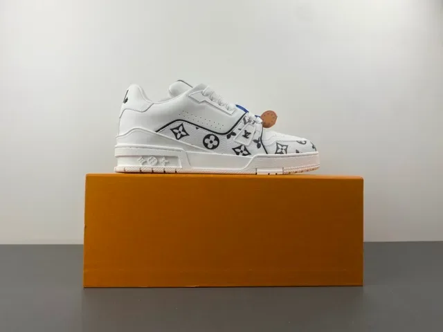 Louis Vuitton LV Trainer White Black Monogram-Print Leather Sculpted Chunky Sole Lifestyle Sneakers 15