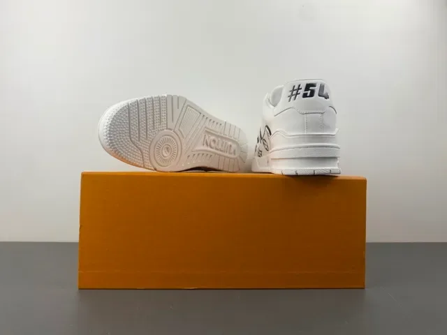 Louis Vuitton LV Trainer White Black Monogram-Print Leather Sculpted Chunky Sole Lifestyle Sneakers 16