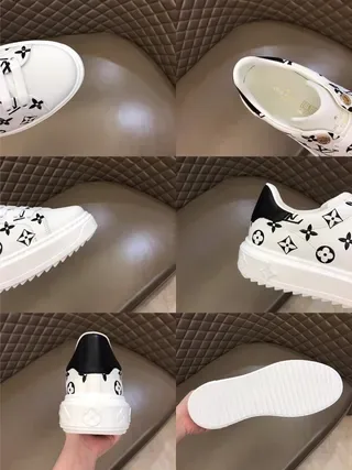 Louis Vuitton LV Trainer White Black Monogram-Printed Low-Top Lifestyle Sneakers 2
