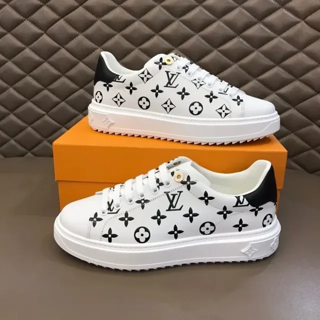 Louis Vuitton LV Trainer White Black Monogram-Printed Low-Top Lifestyle Sneakers 3