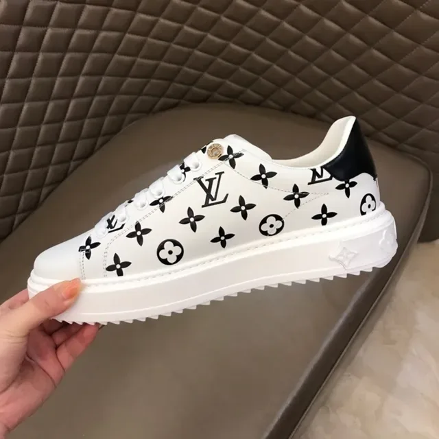 Louis Vuitton LV Trainer White Black Monogram-Printed Low-Top Lifestyle Sneakers 5