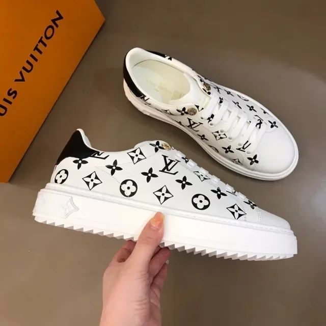Louis Vuitton LV Trainer White Black Monogram-Printed Low-Top Lifestyle Sneakers 8