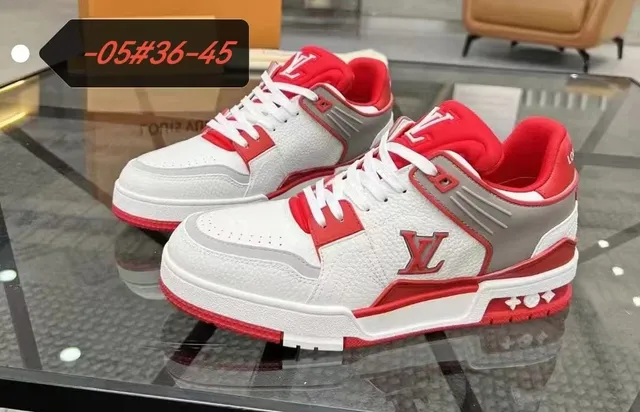 Louis Vuitton LV Trainer White Black Textured Leather Upper Monogrammed Side Panels Lifestyle Sneakers 2