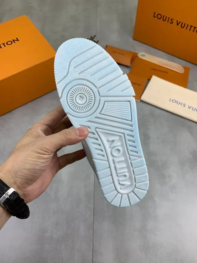 Louis Vuitton LV Trainer White Blue Multi-Layered Cage Translucent Panels Lifestyle Sneakers 5