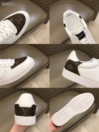 Louis Vuitton LV Trainer White Brown Low-Top Leather And Monogram Canvas Lifestyle Sneakers 4