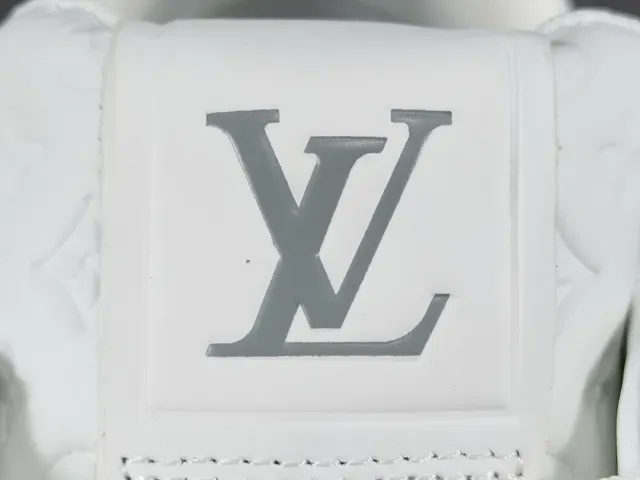 Louis Vuitton LV Trainer White Gray Monogram-Print Sculpted Midsole Lifestyle Sneakers 4