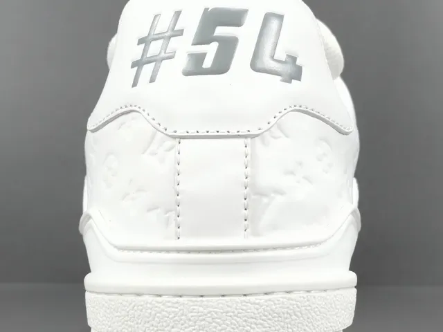 Louis Vuitton LV Trainer White Gray Monogram-Print Sculpted Midsole Lifestyle Sneakers 6