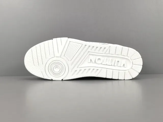 Louis Vuitton LV Trainer White Gray Monogram-Print Sculpted Midsole Lifestyle Sneakers 13
