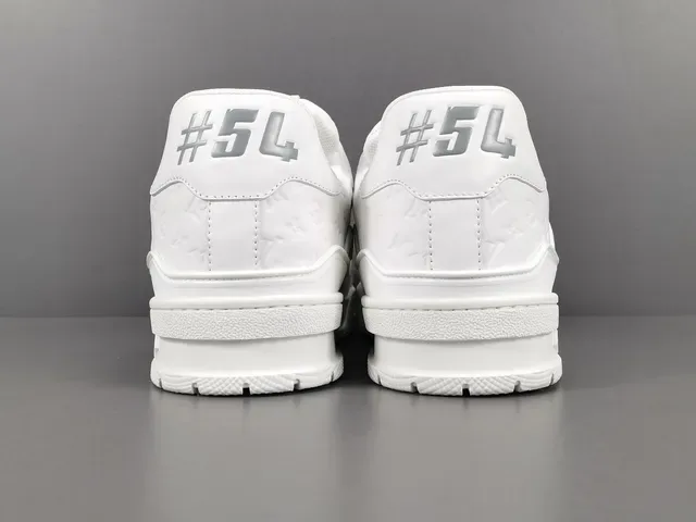 Louis Vuitton LV Trainer White Gray Monogram-Print Sculpted Midsole Lifestyle Sneakers 17