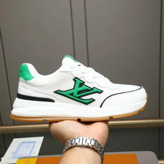 Louis Vuitton LV Trainer Zapatillas Blancas Verdes Superior de Malla Oversized Monogram Lifestyle Sneakers